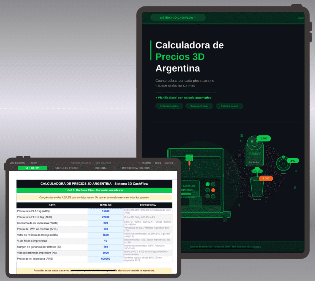 Calculadora de Precios 3D (Ganá Más en Cada Venta)